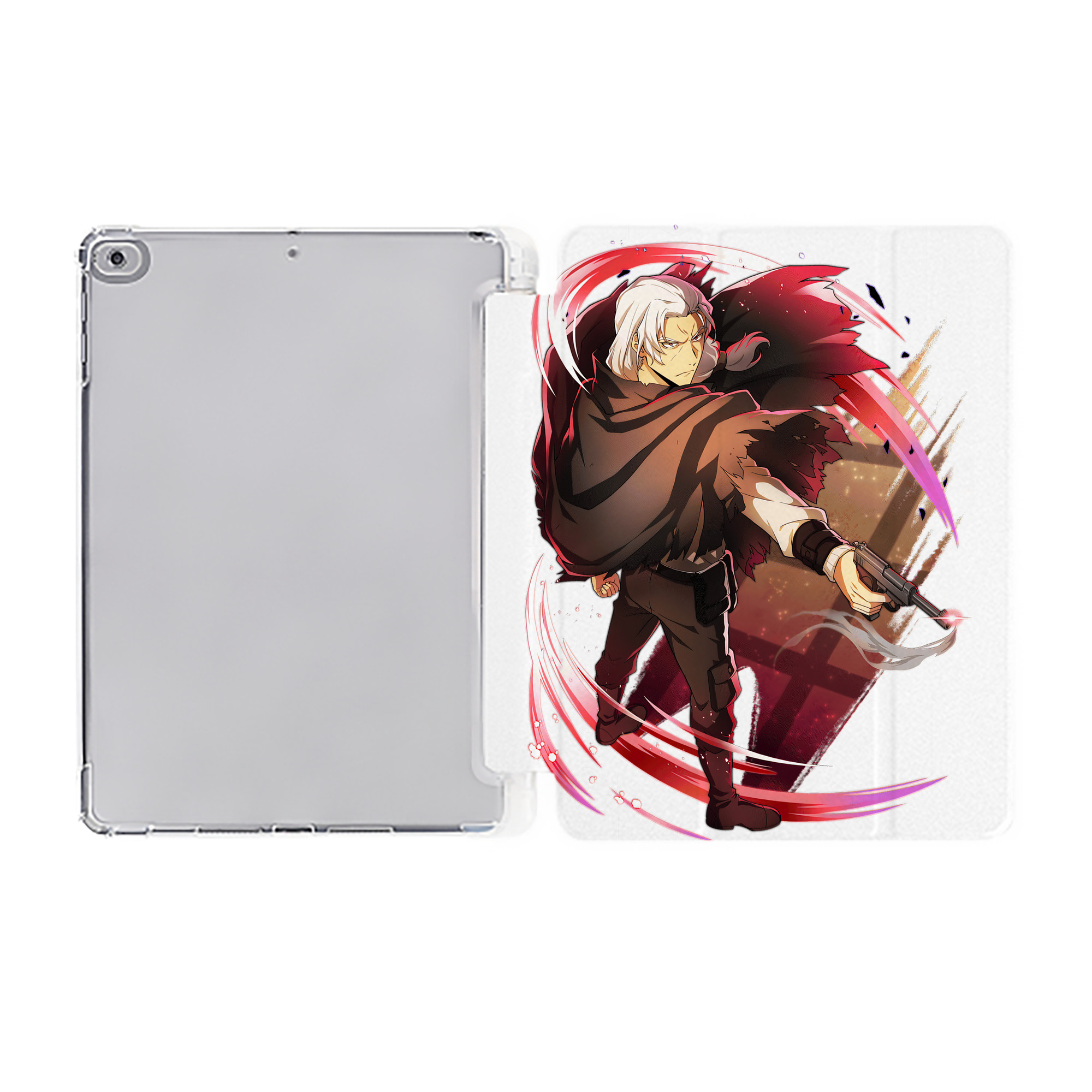 （画像用） 文豪ストレイドッグス Bungo Stray Dogs IPad ケース ペン収納付き 三つ折りスタンド PUレザー×シリコン 対応機種9.5/10.5/10.9インチ
